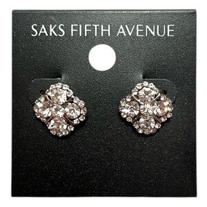Saks Fifth Avenue Clear Crystal Cluster Stud Earrings